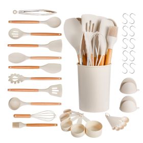34 PCS Kitchen Cooking Utensils Set Silicone Spatula Spoon Tools Heat Resistant