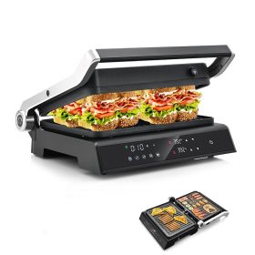 Household Indoor Panini Press Grill Sandwich Maker (type: Panini Press Grill, Color: Black)